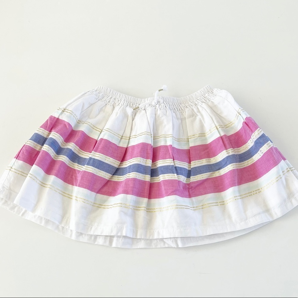 Gymboree Desert Dreams White & Pink Stripe Flare Skirt